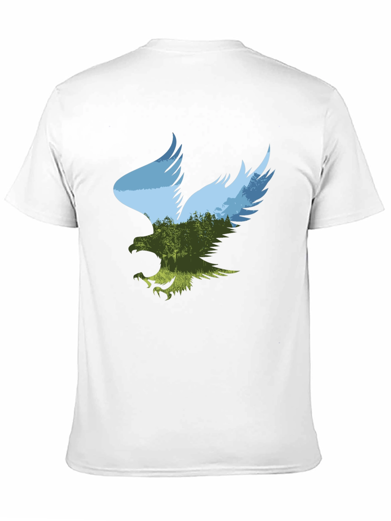 Black Eagle Graphic Print Black T-Shirt view 11
