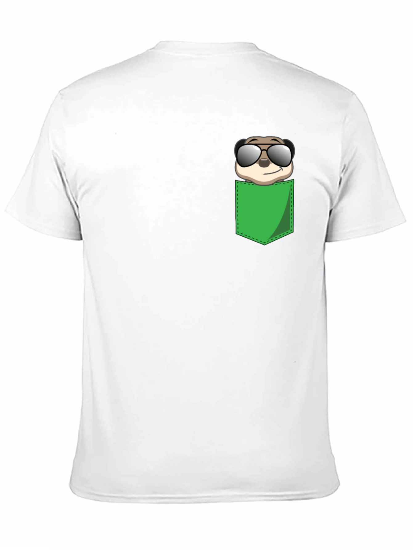 Black Cool Meerkat Pocket T-Shirt view 11