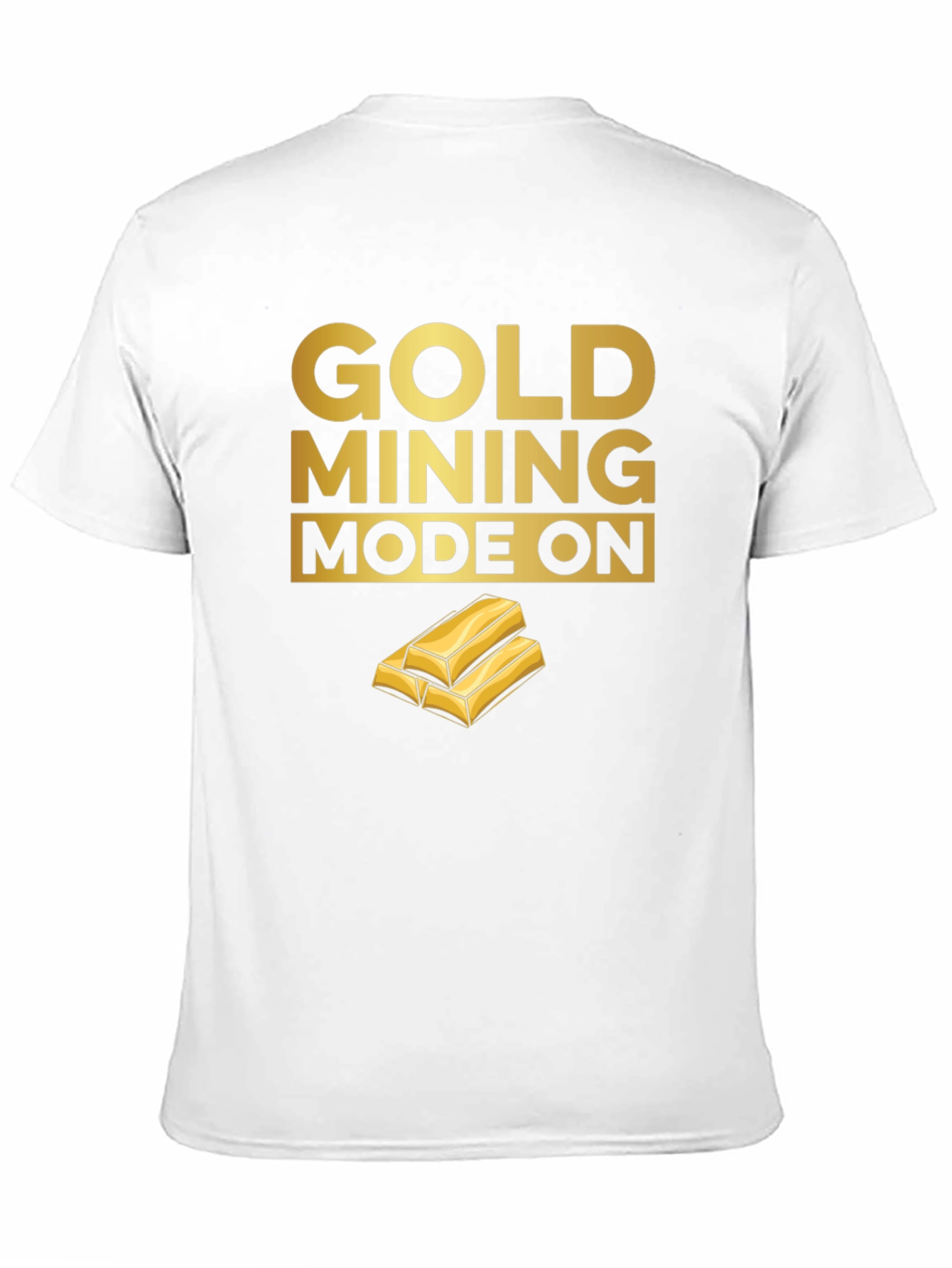 Black Gold Mining Mode On - Black T-Shirt view 11