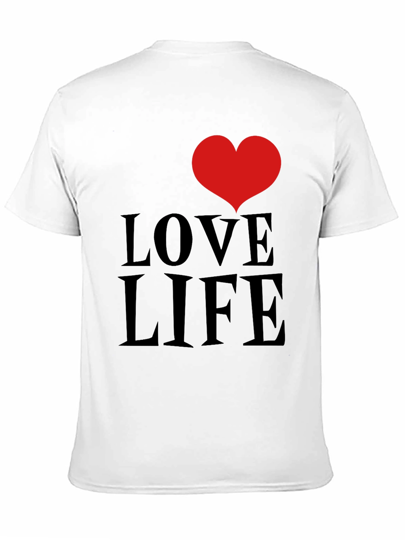 Black Love Life Graphic Tee - Black Cotton Comfort view 11
