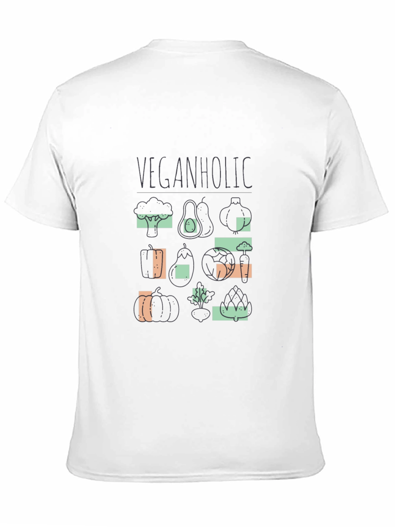 Black Veganholic T-Shirt - Stylish Vegan Apparel view 11