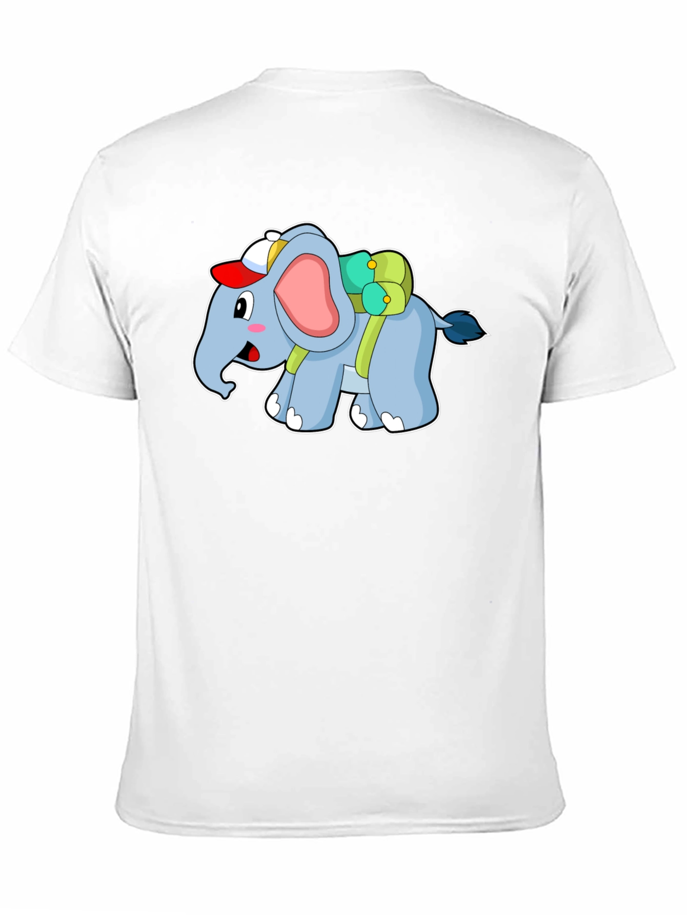 Black Cute Elephant Backpack T-Shirt view 11