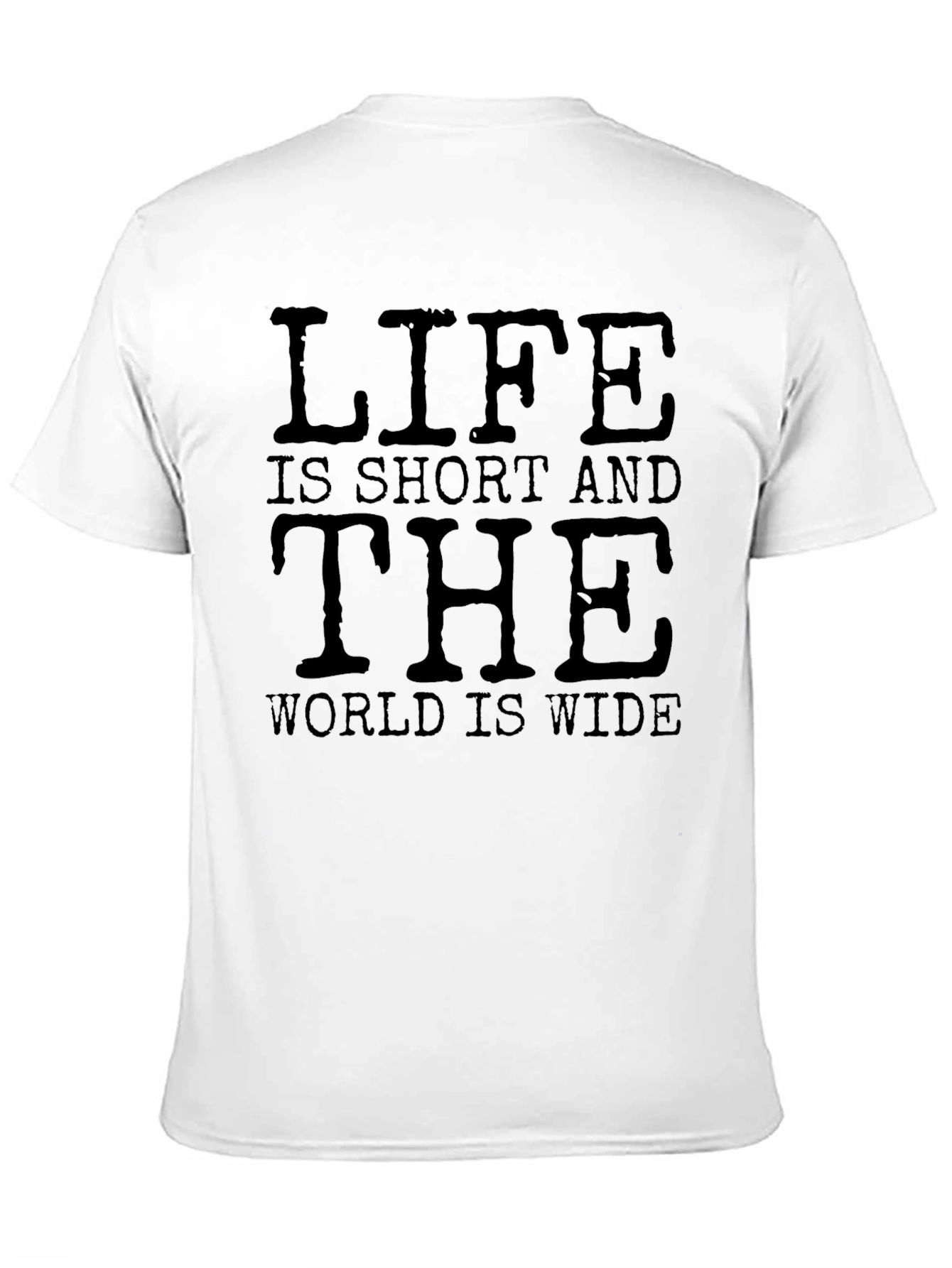 Black Life is Short Graphic Tee - Stylish Black T-Shirt view 11