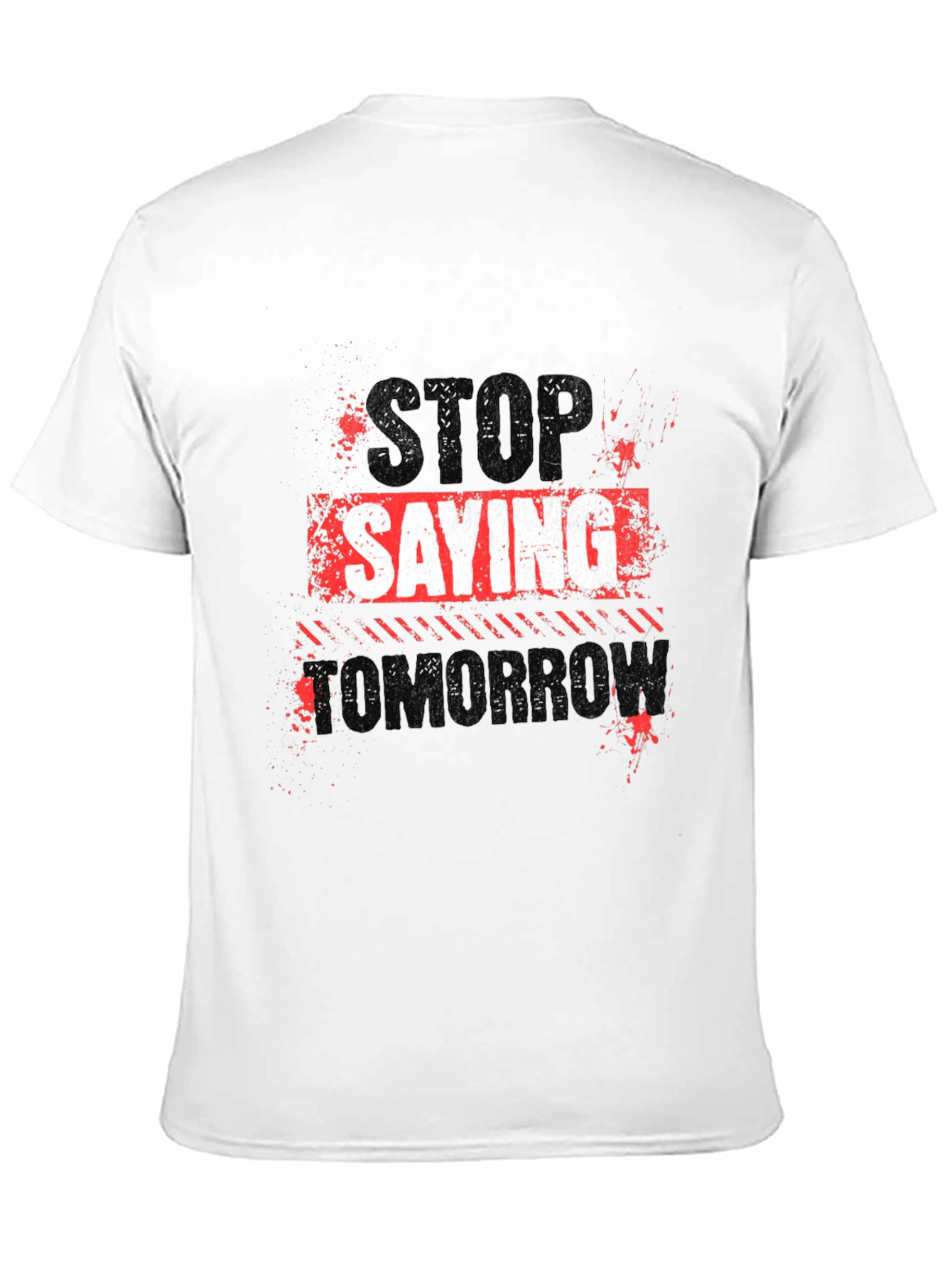 Black Stop Saying Tomorrow Black Graphic Tee view 11