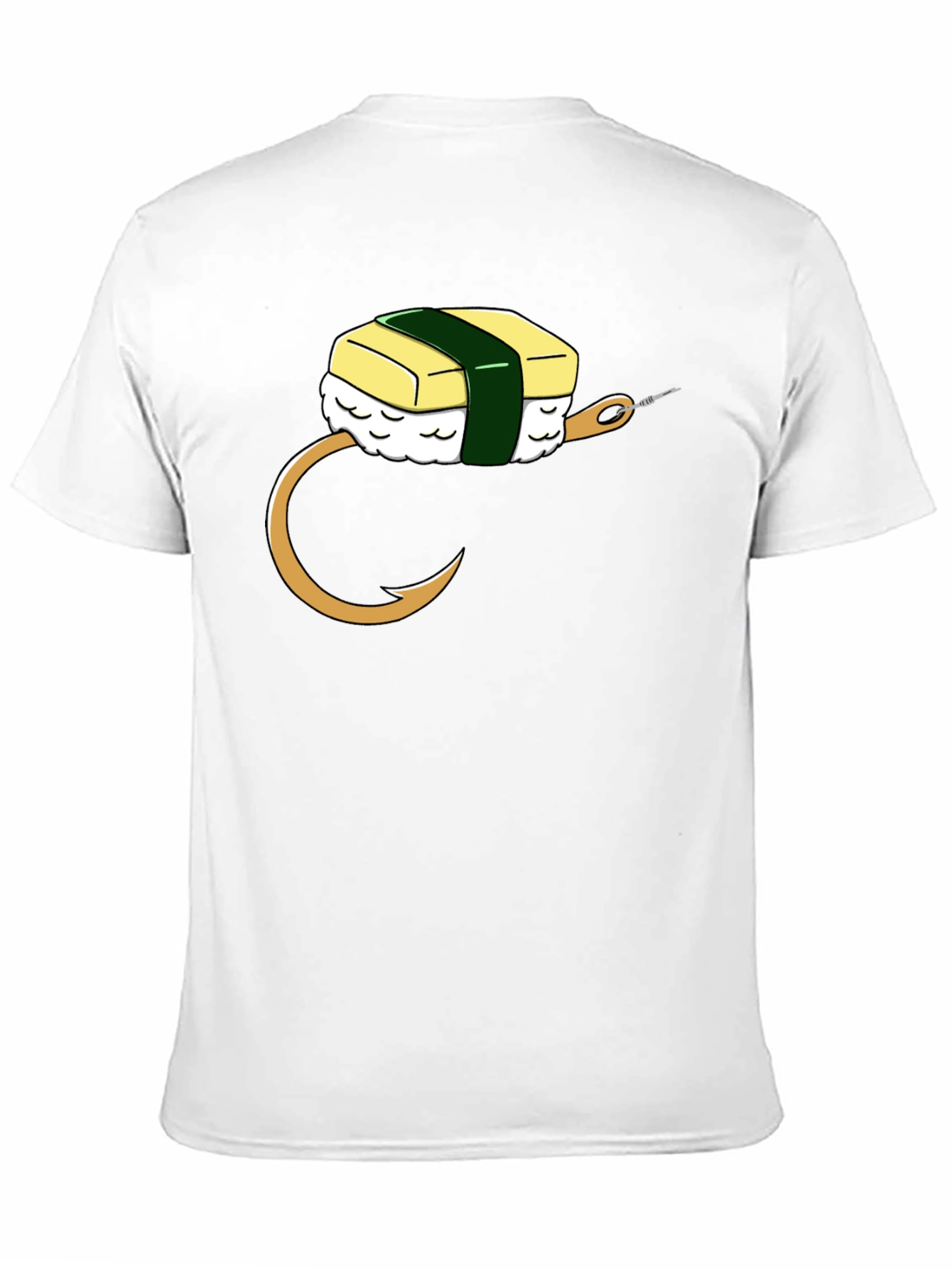 Black Sushi Bait T-Shirt: Funny Fishing Tee for Sushi Lovers view 11