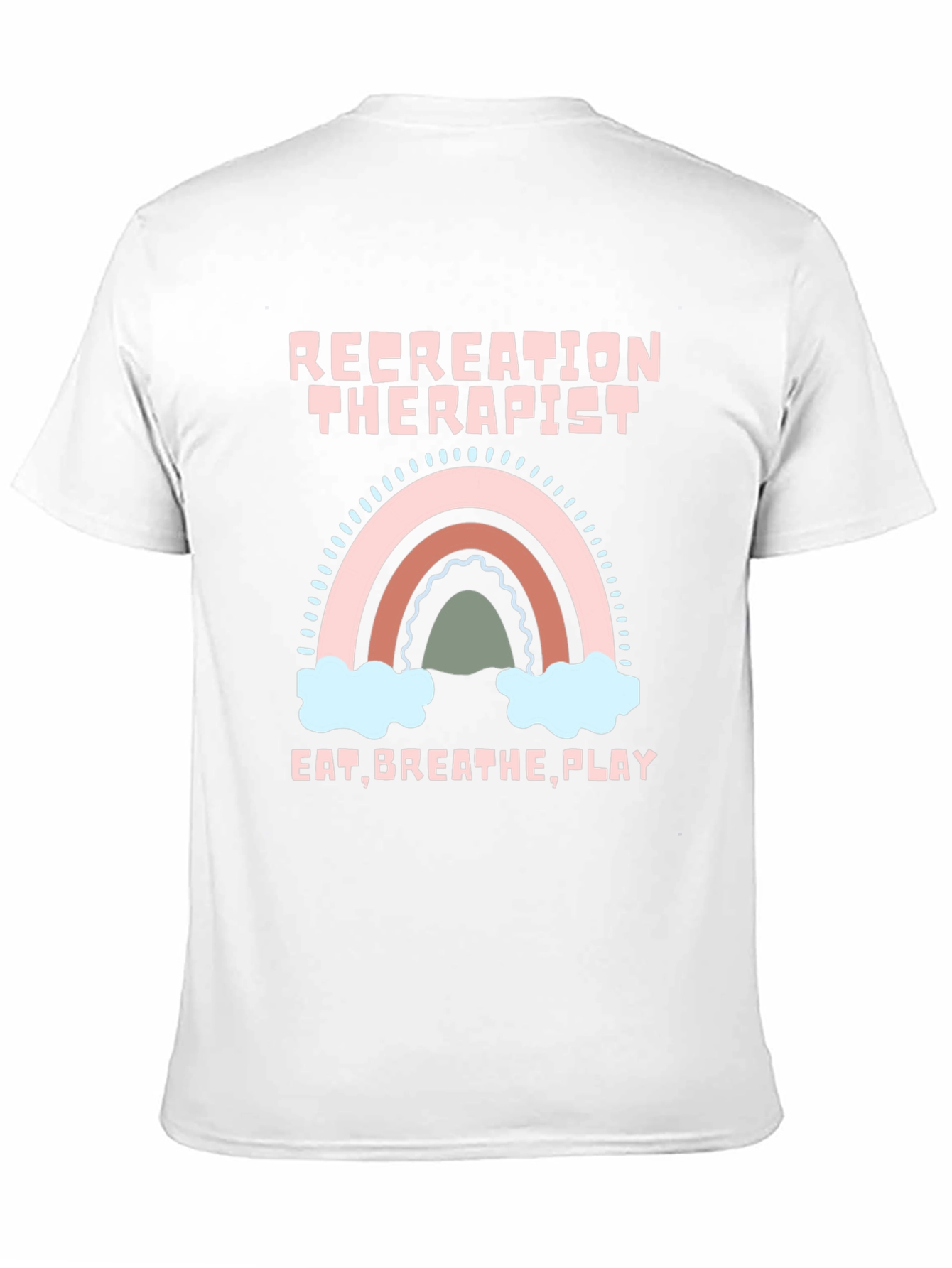 Black Recreation Therapist Rainbow T-Shirt view 11