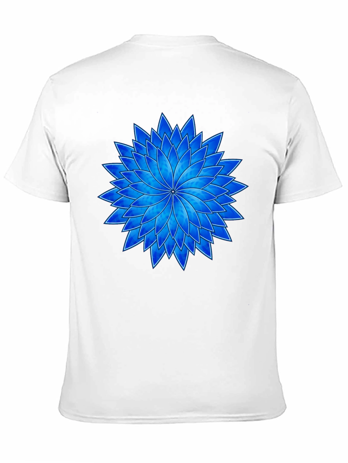 Black Blue Flower Graphic Black T-Shirt view 11