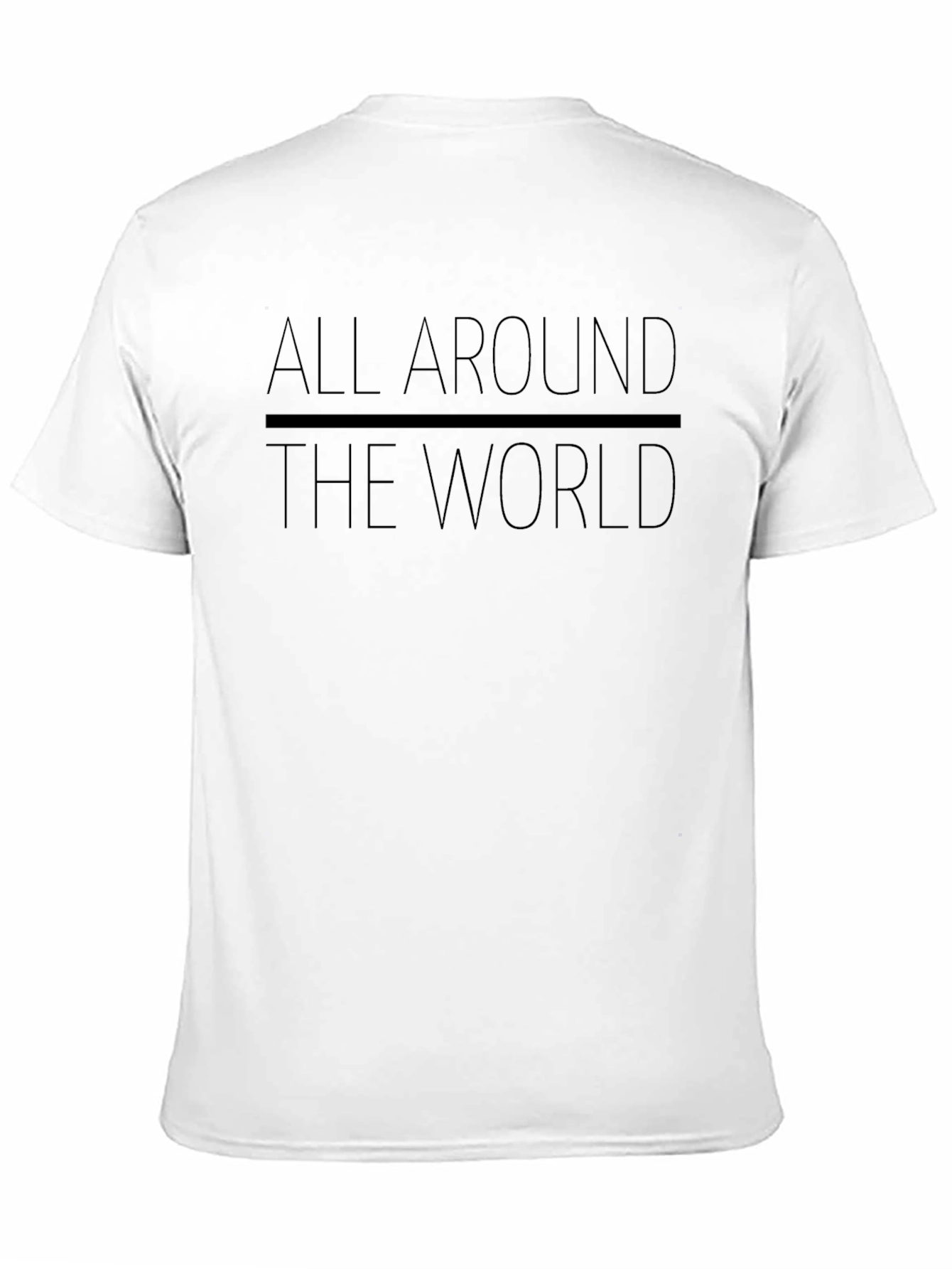 Black All Around the World Graphic Black T-Shirt view 11