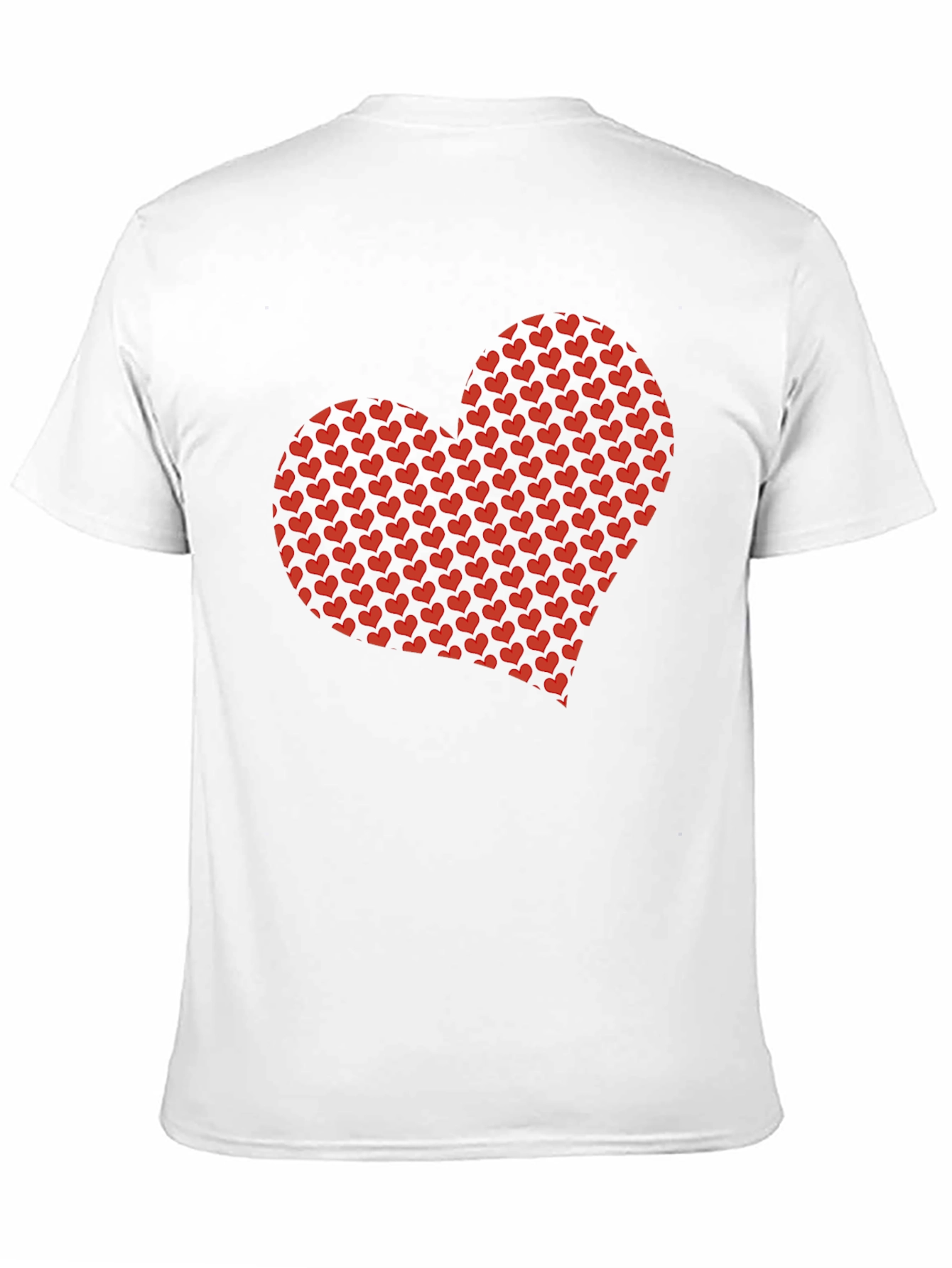 Black Heart Pattern Black T-Shirt view 11