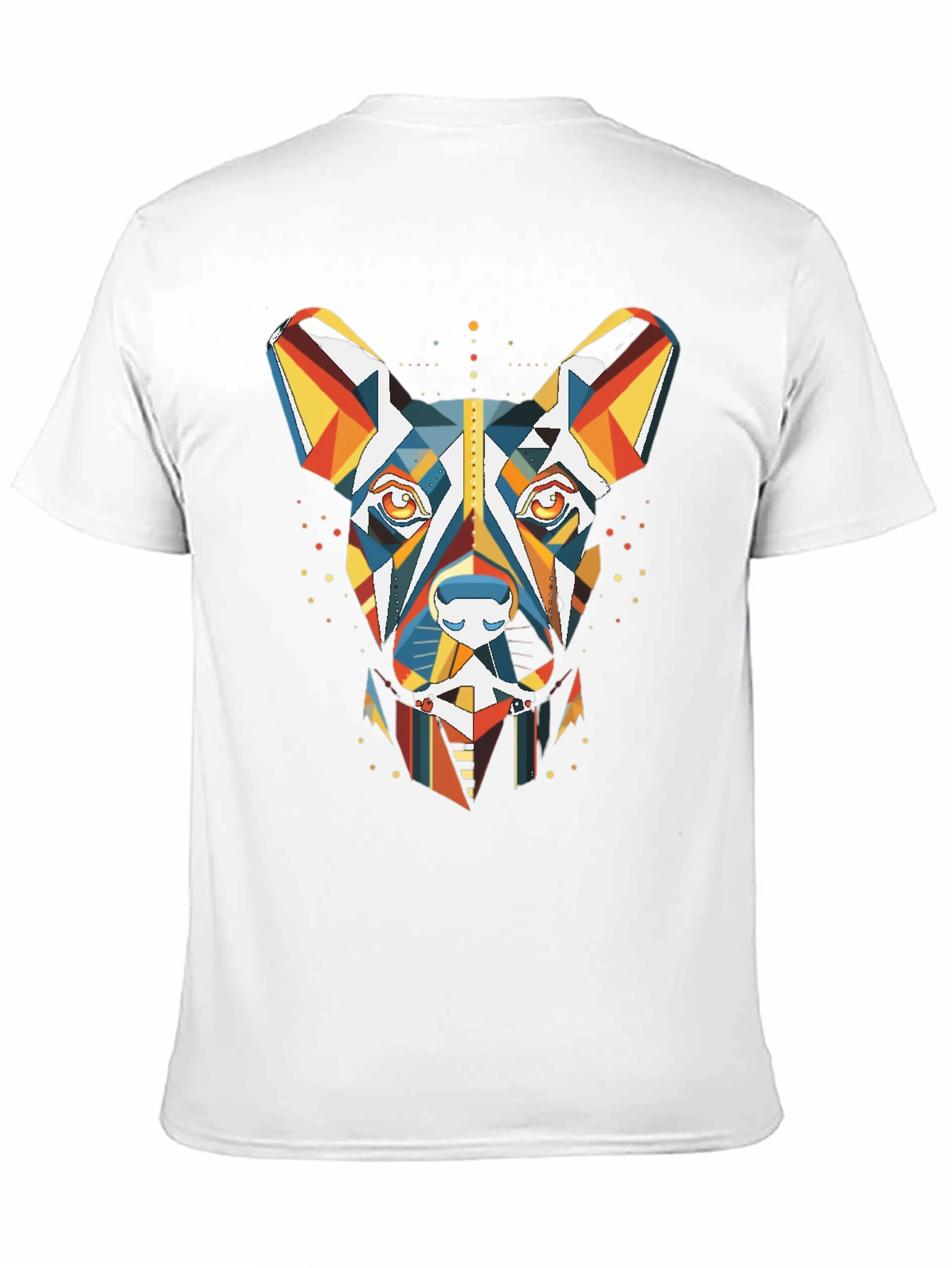 Black Geometric Dog Graphic Tee - Modern Art Shirt view 11