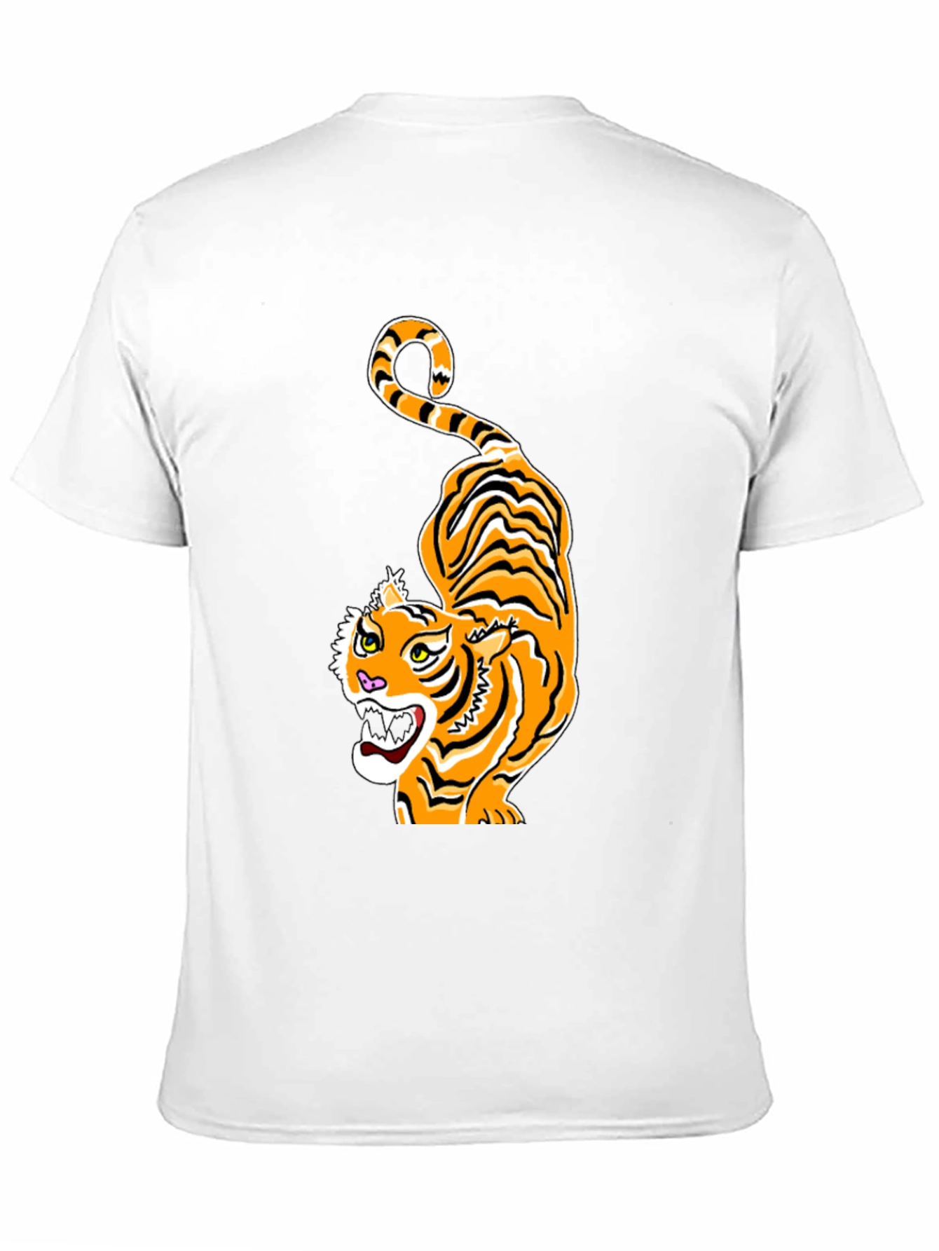 Black Tiger Graphic Tee - Black Crew Neck view 11