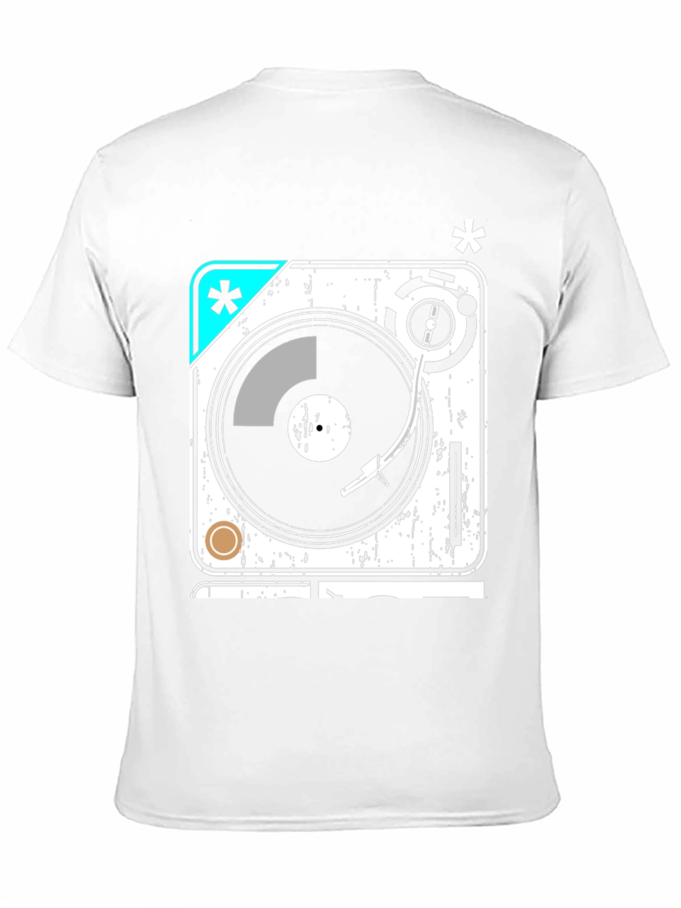 Black Retro Turntable Graphic Tee view 11