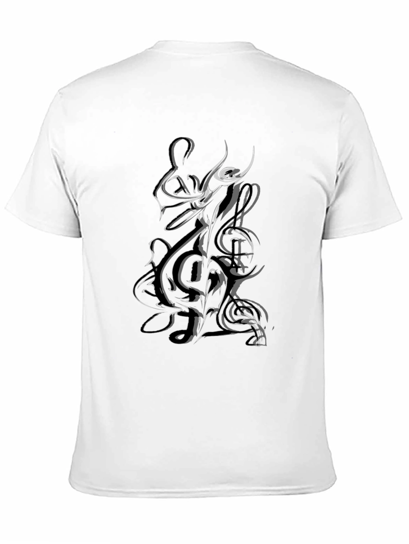 Black Musical Note Graphic Black T-Shirt view 11