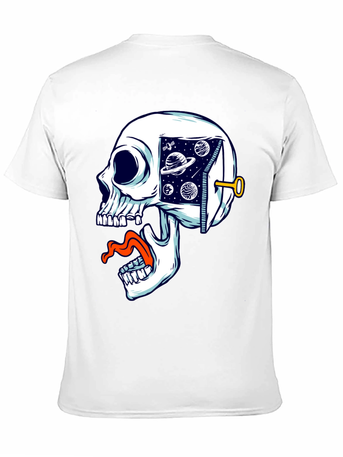 Black Cosmic Skull T-Shirt - Unisex Graphic Tee view 11