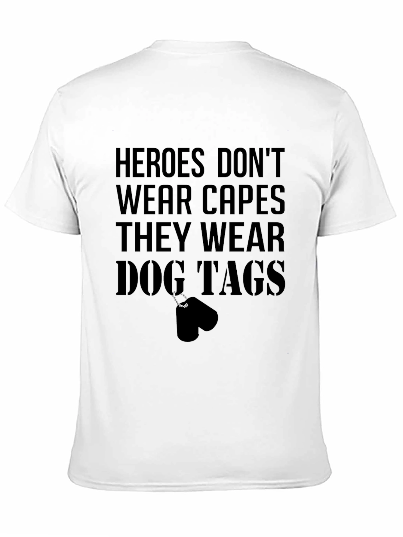 Black Heroes Dog Tag T-Shirt - Black Graphic Tee view 11