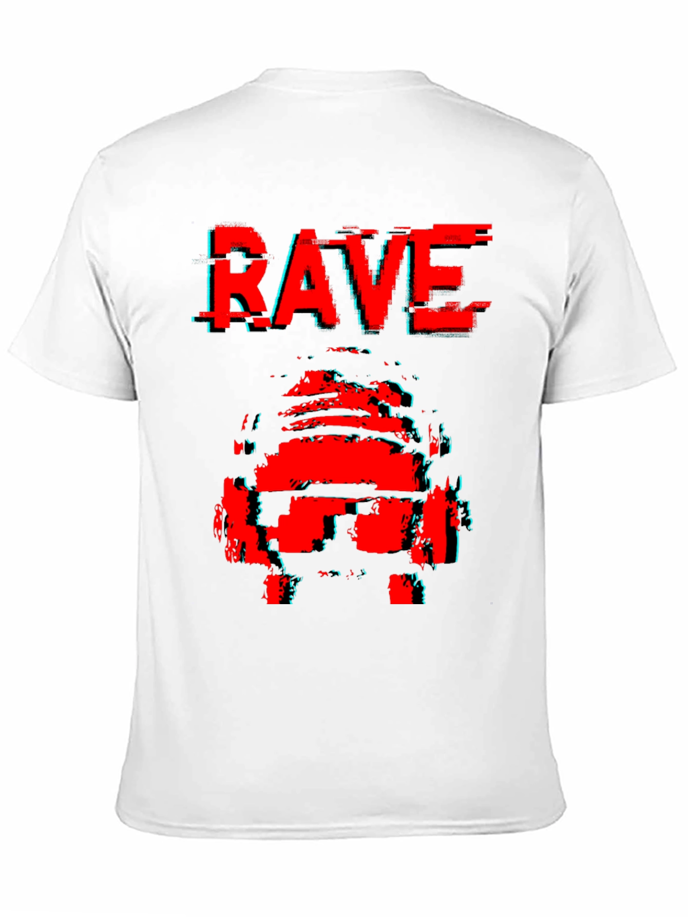 Black Rave Glitch T-Shirt - Retro Style view 11