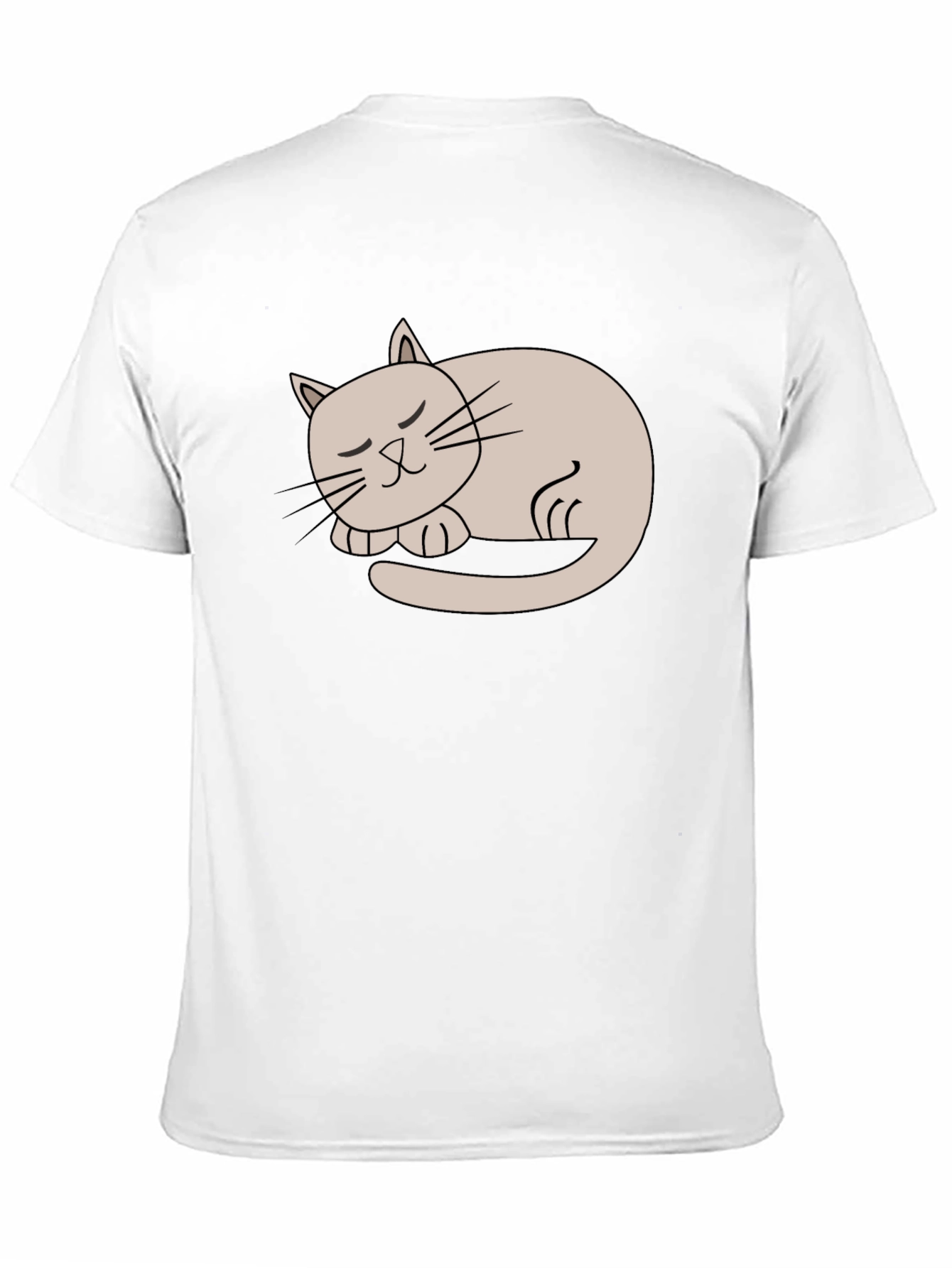 Black Cute Cat Nap T-Shirt - Soft Style Tee view 11
