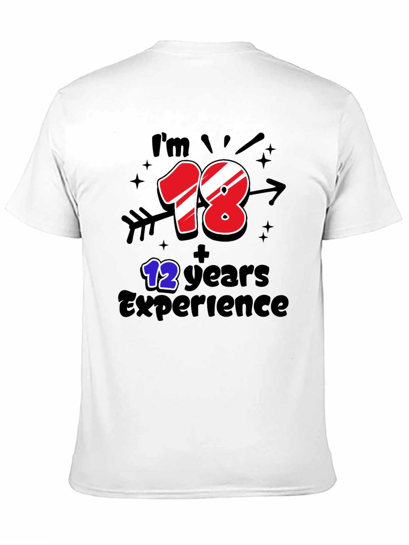 Black Funny 30th Birthday T-Shirt: 18+12 Years Experience view 11