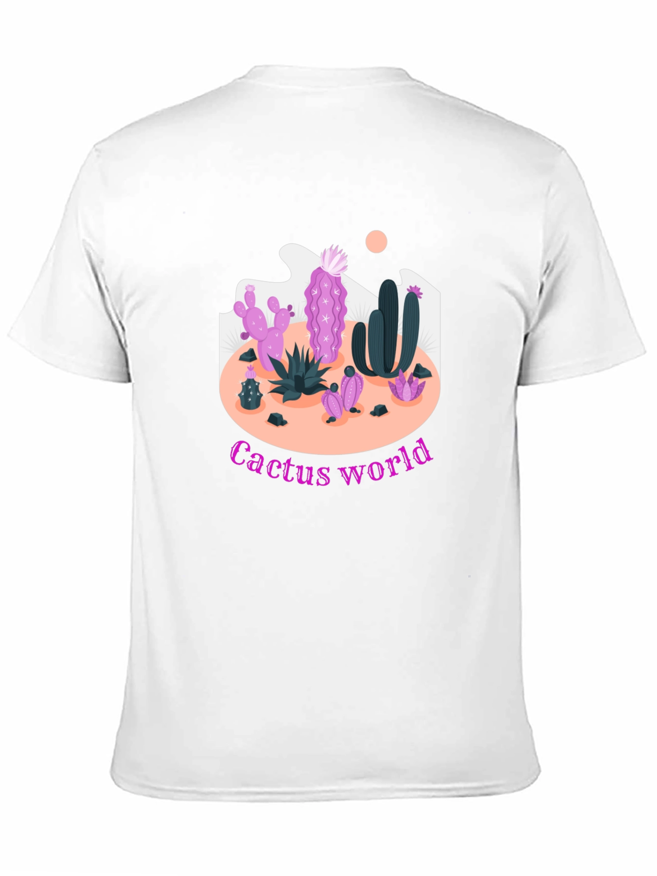 Black Cactus World Graphic Tee - Unique Desert Design view 11