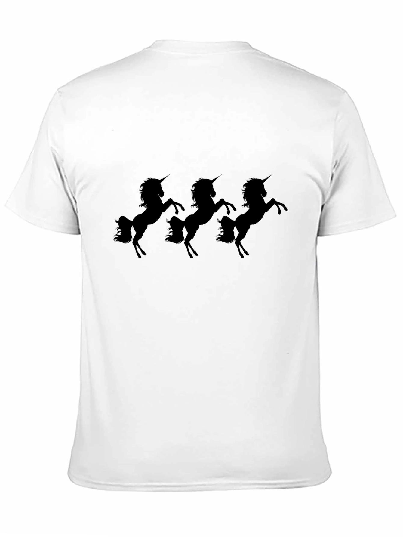 Black Unicorn Silhouette Graphic Black T-Shirt view 11