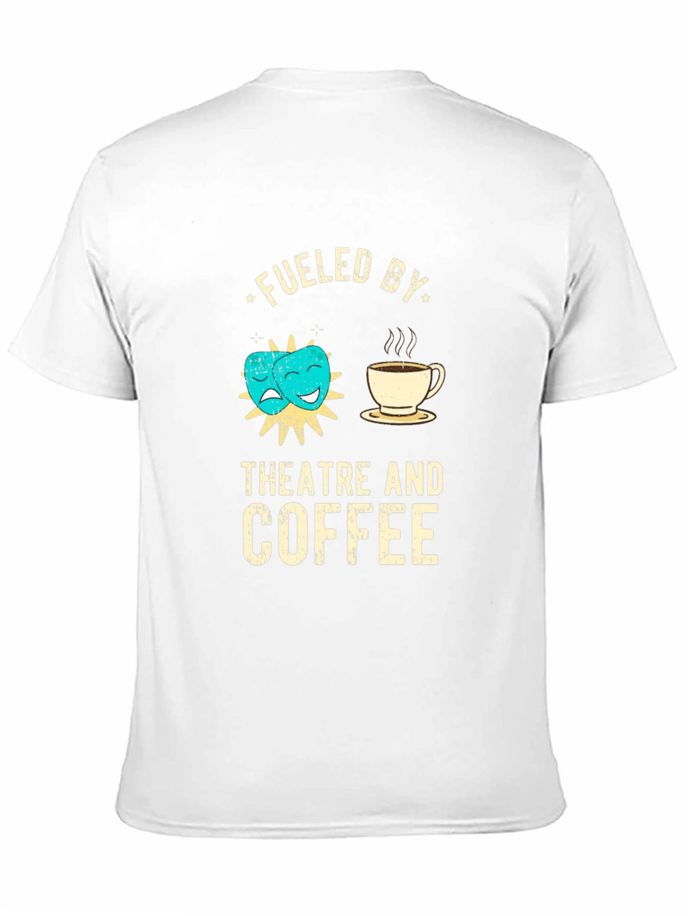 Black Fueled by Theatre and Coffee Black T-Shirt view 11