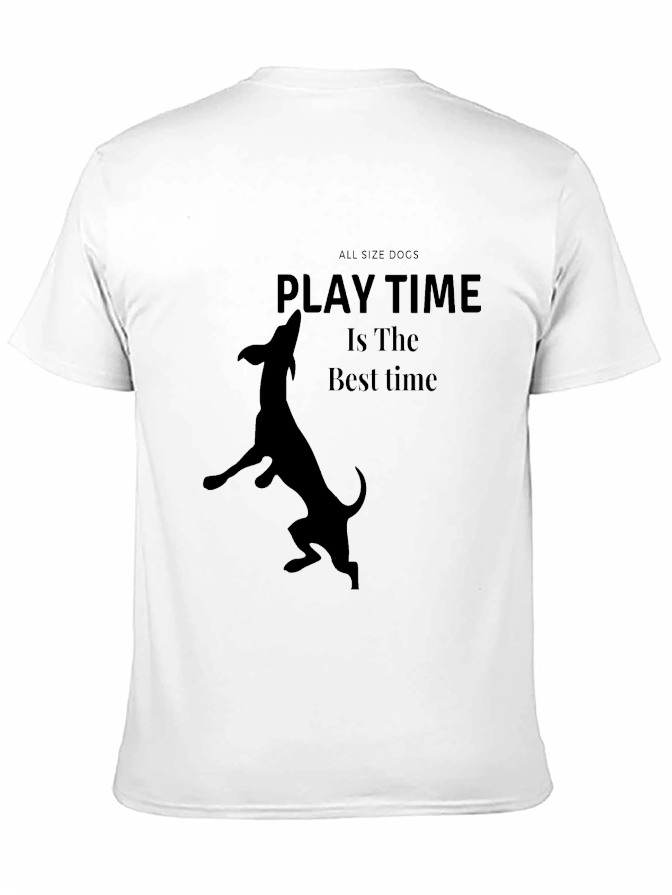 Black Playtime Dog Graphic Tee - Black Cotton Blend view 11