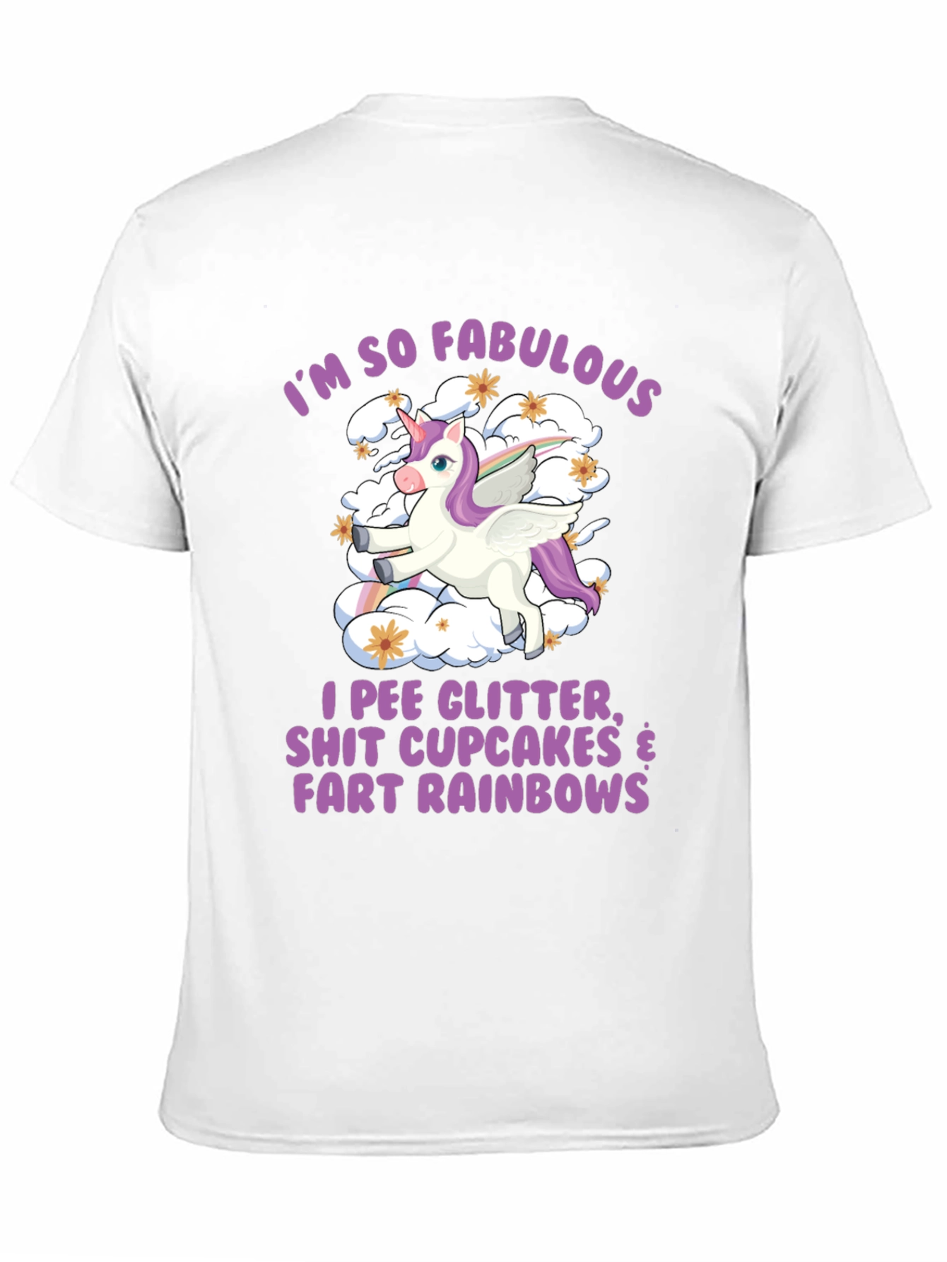 Black Fabulous Unicorn T-Shirt - Glitter, Cupcakes, Rainbows view 11