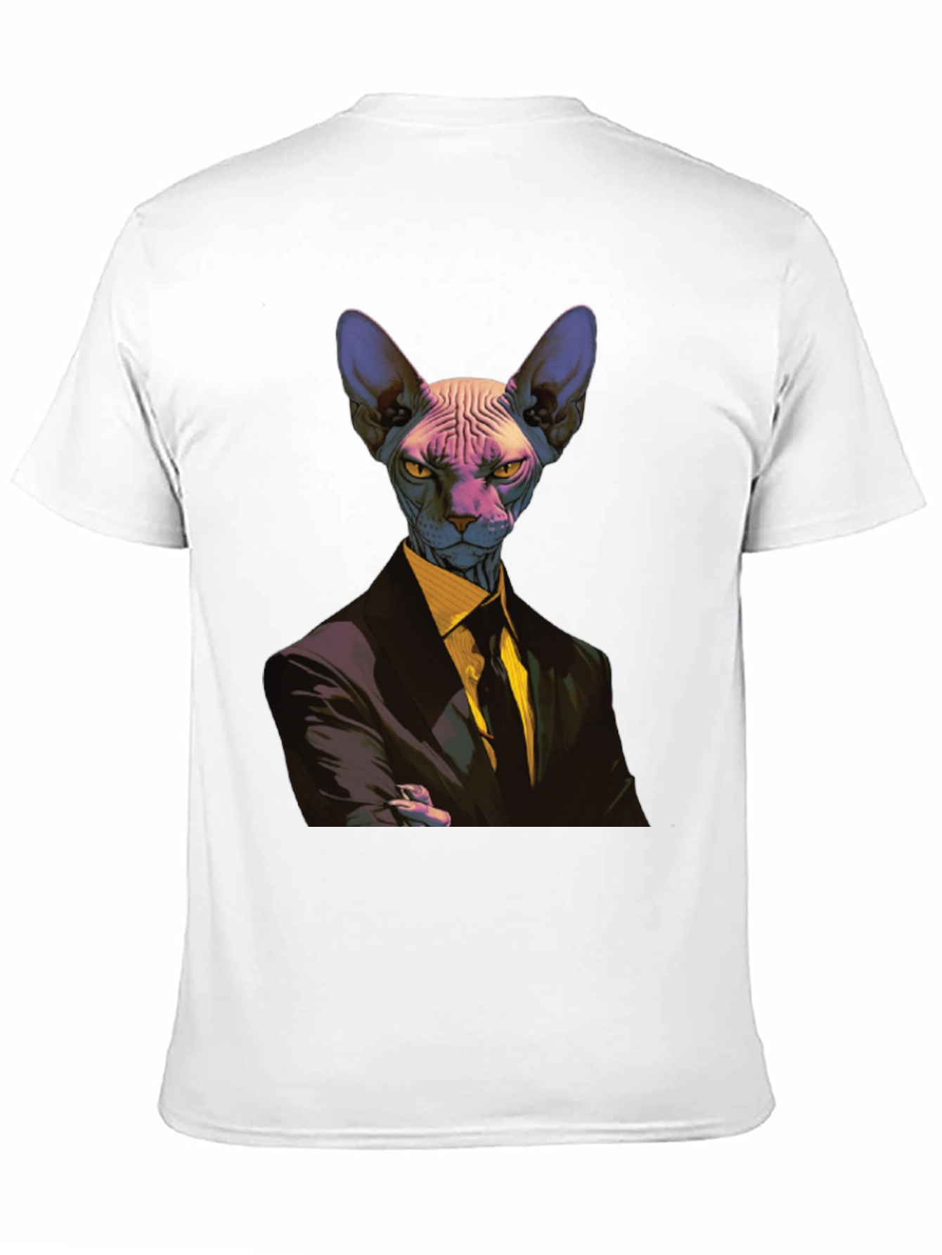 Black Sphynx Cat Suit T-Shirt - Funny Animal Tee view 11