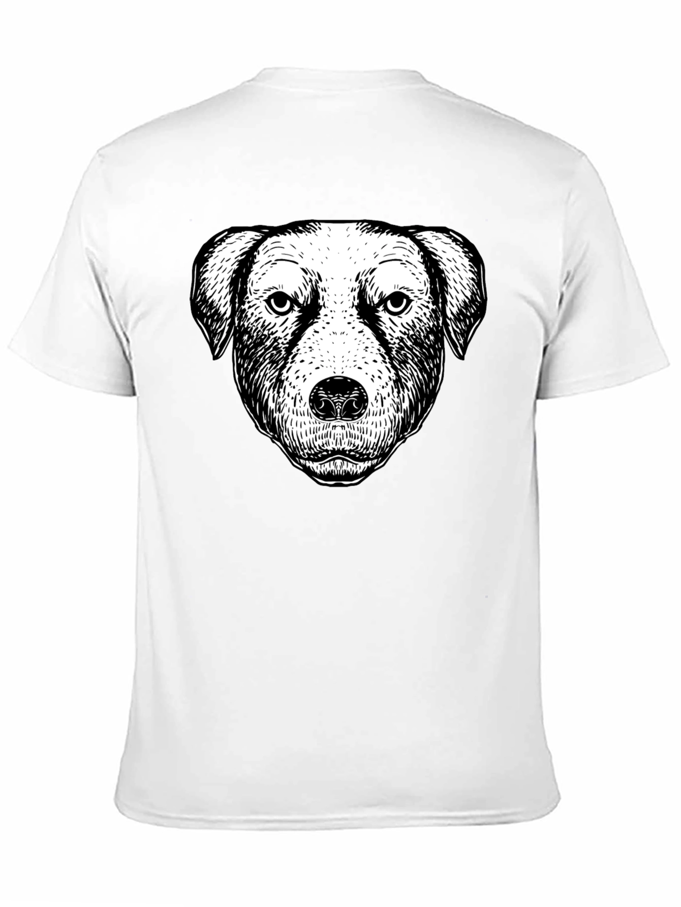 Black Dog Portrait Graphic Black T-Shirt view 11