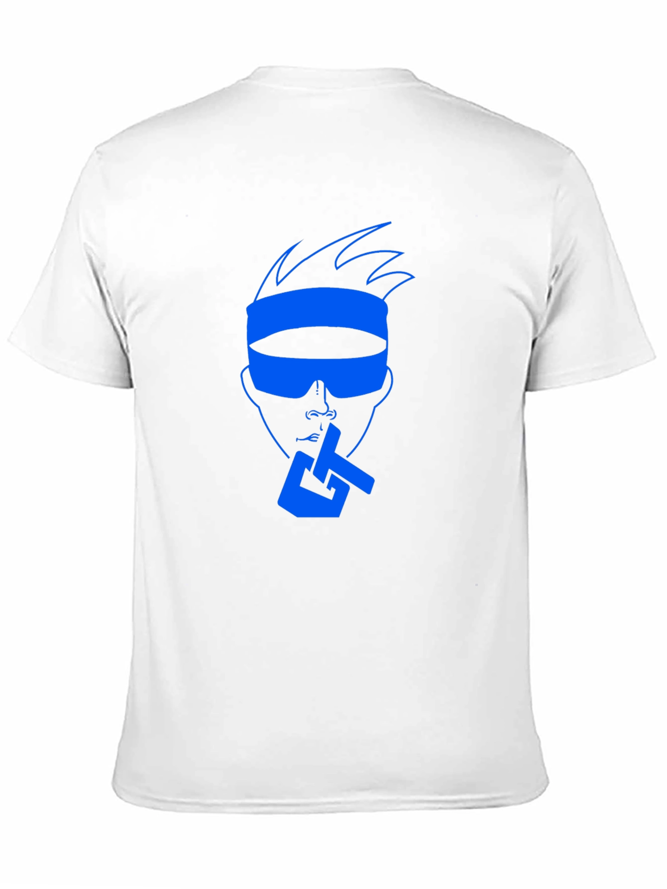 Black Cool Blue Graphic Tee - Casual Black T-Shirt view 11