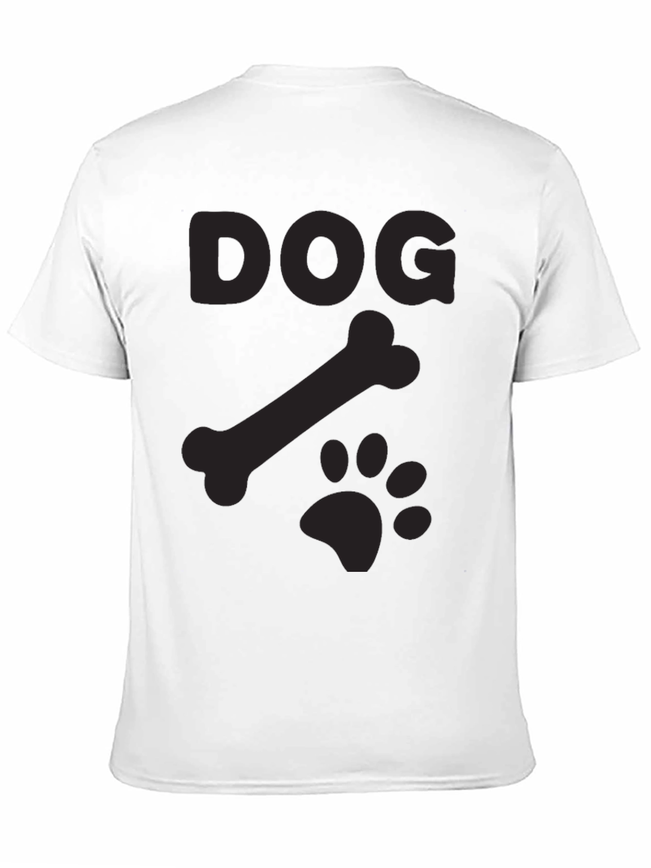Black Dog Bone Paw Print T-Shirt view 11
