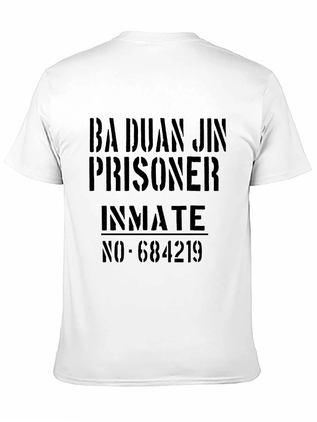 Black Ba Duan Jin Prisoner Inmate Graphic T-Shirt view 11