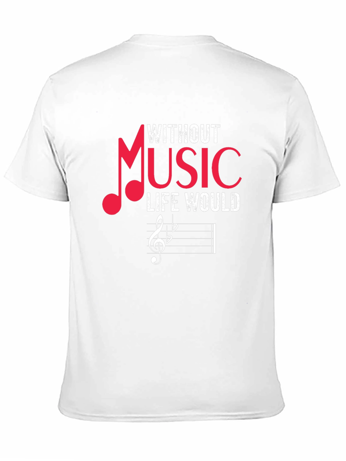Black Music Lover Graphic Tee - Without Music Life Would... view 11