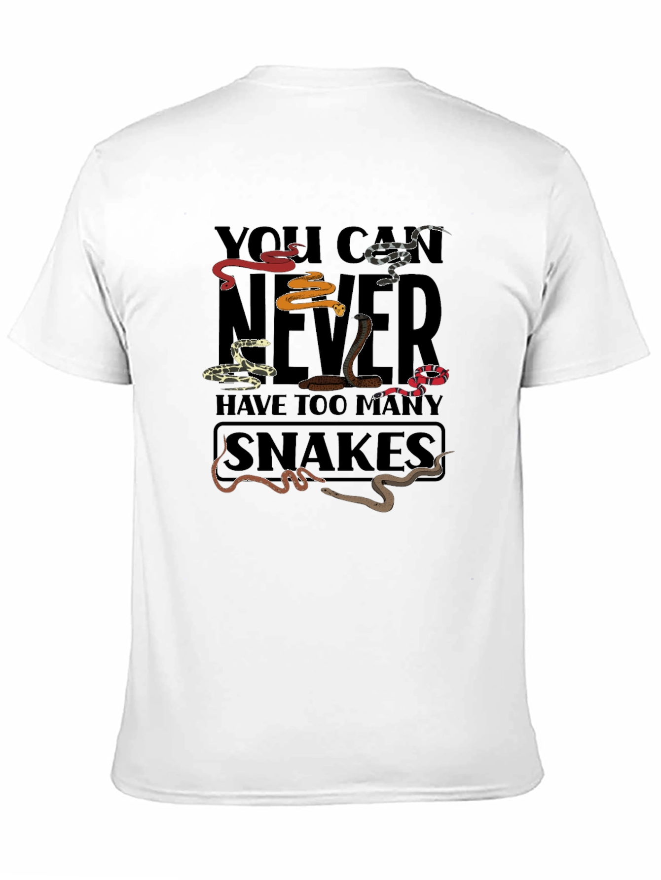 Black You Can Never Have Too Many Snakes T-Shirt view 11