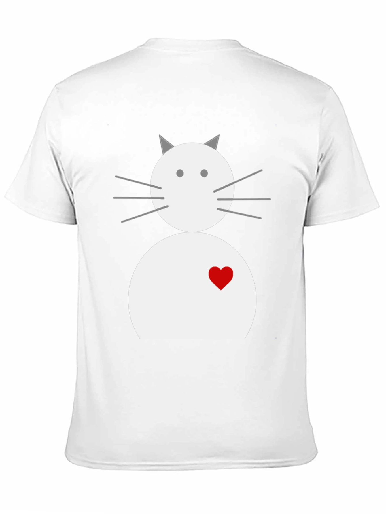 Black Cute Cat Graphic Tee - Black Cotton Blend Shirt view 11