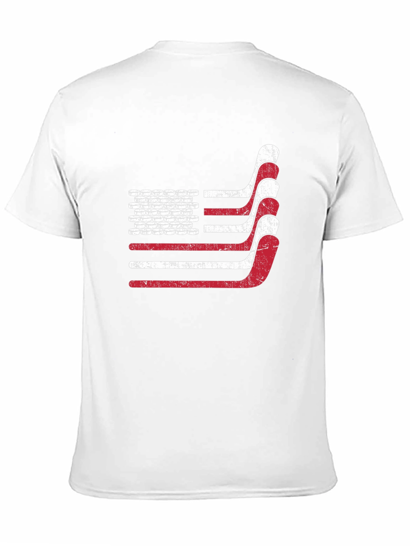 Black Hockey American Flag T-Shirt - Patriotic USA Tee view 11