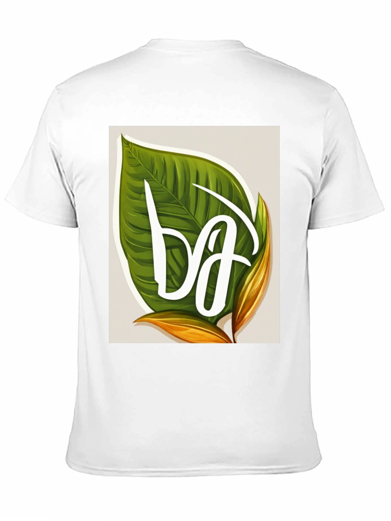 Black Leaf Letter T-Shirt - Tropical Style view 11
