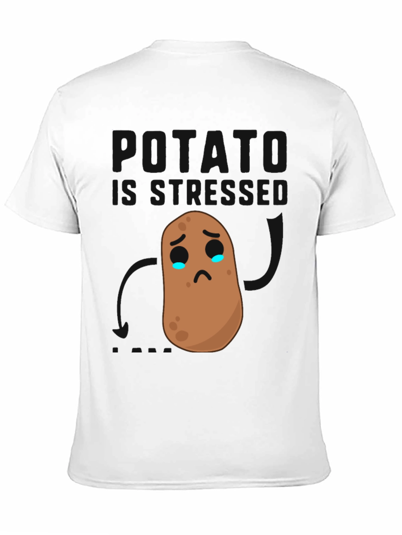 Black Sad Potato Graphic Tee - Black Cotton Comfort view 11