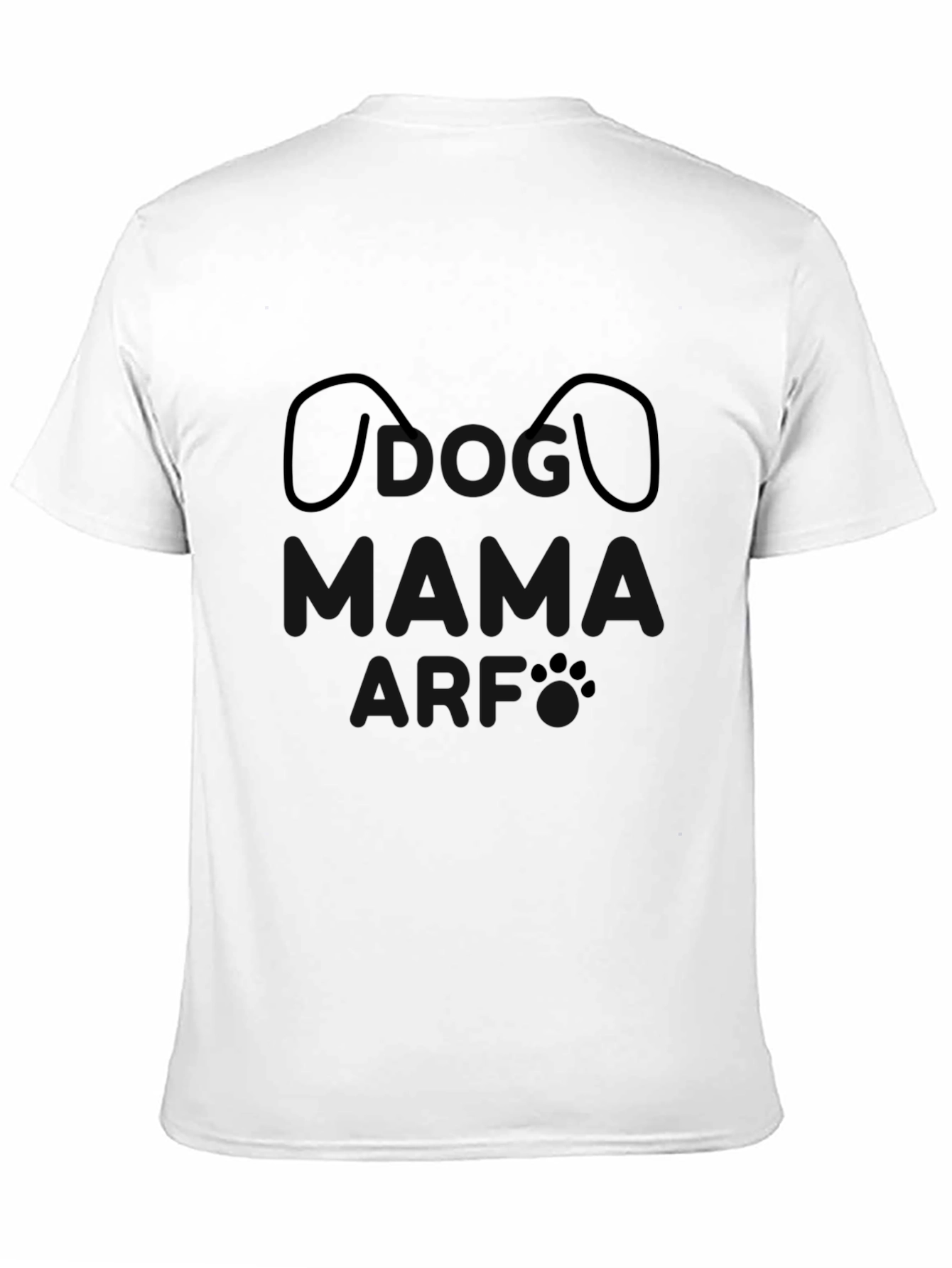 Black Black Dog Paw Print Graphic Tee view 11