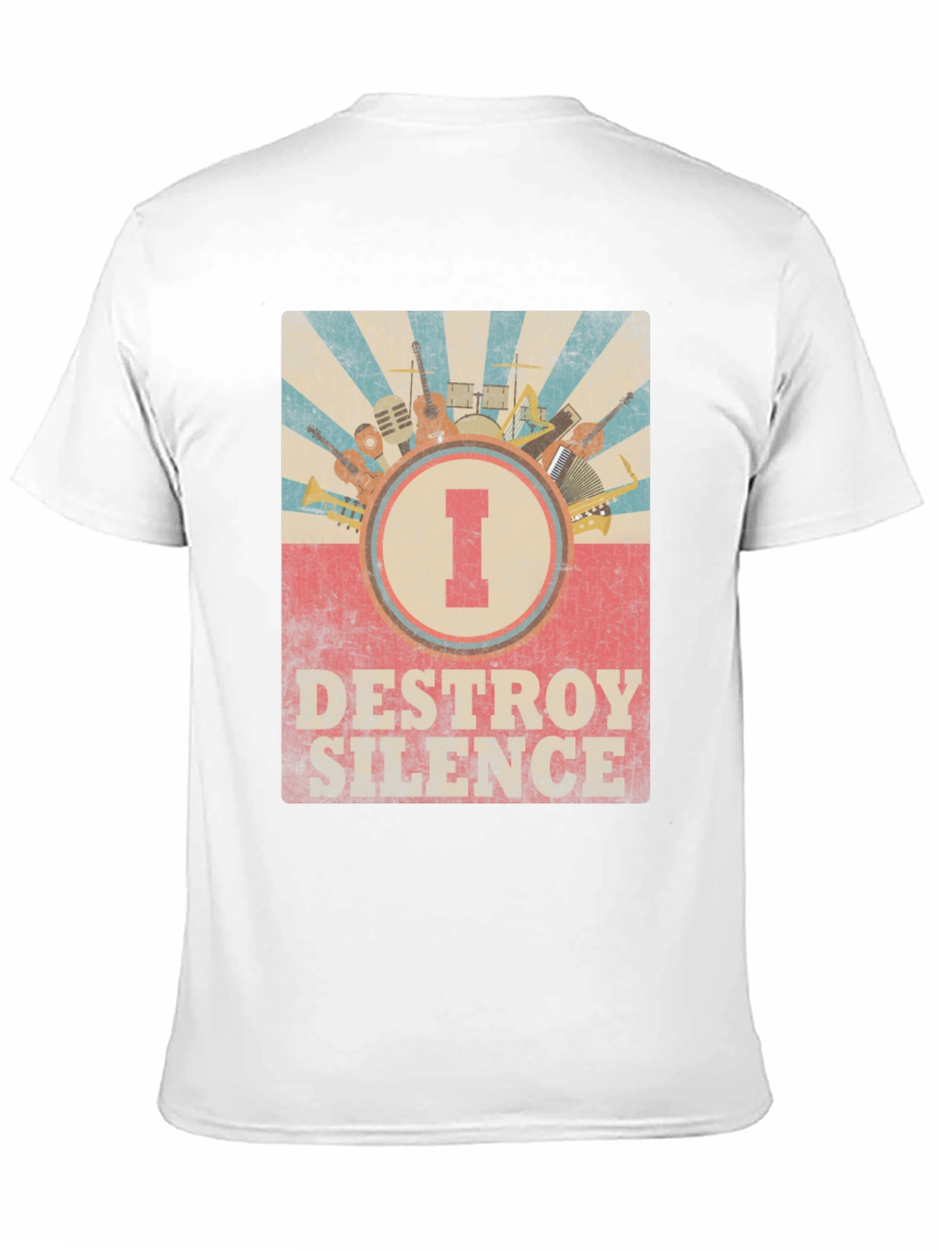 Black Destroy Silence Music T-Shirt view 11