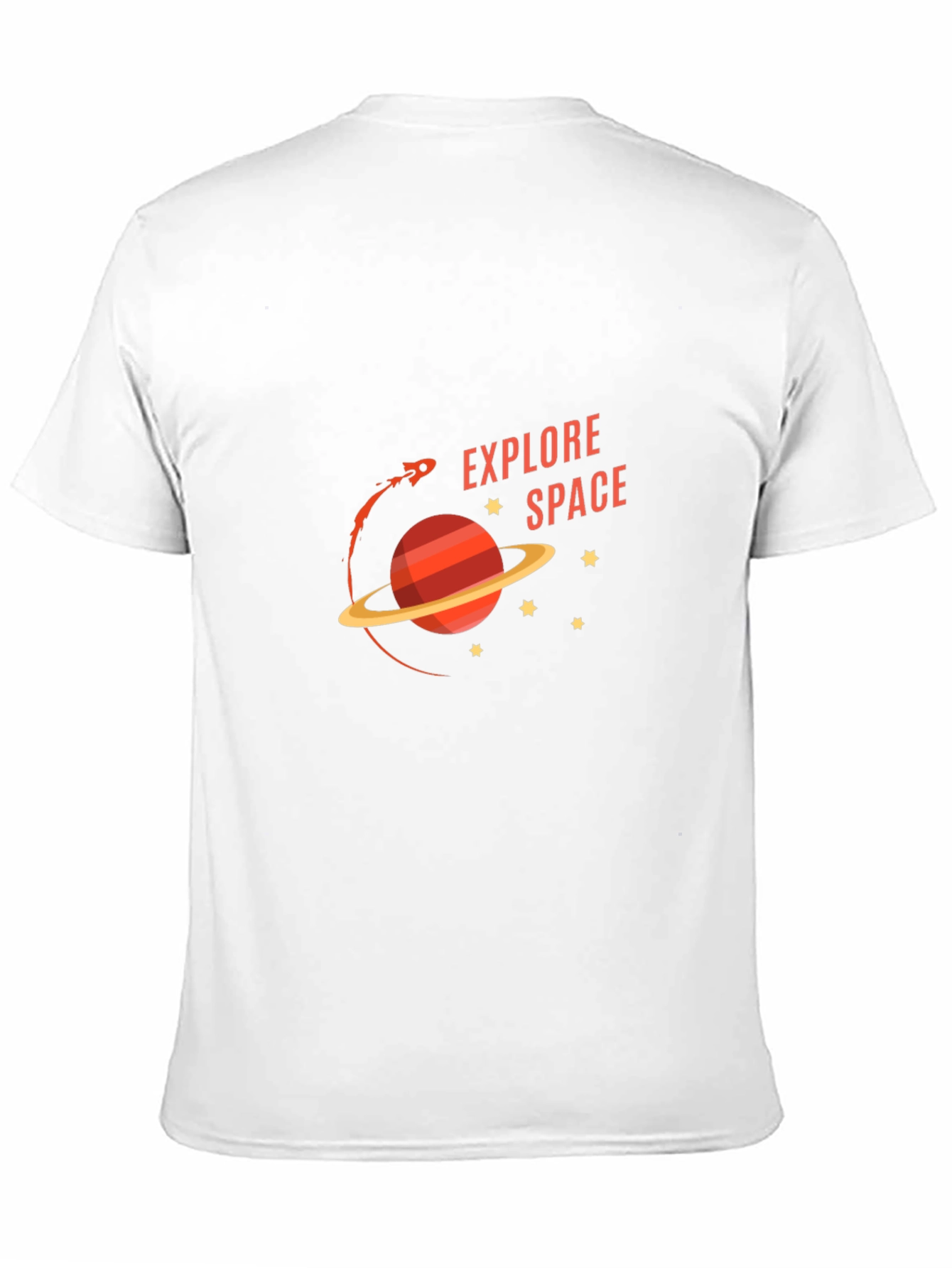Black Explore Space Graphic Tee - Black Cotton T-Shirt view 11