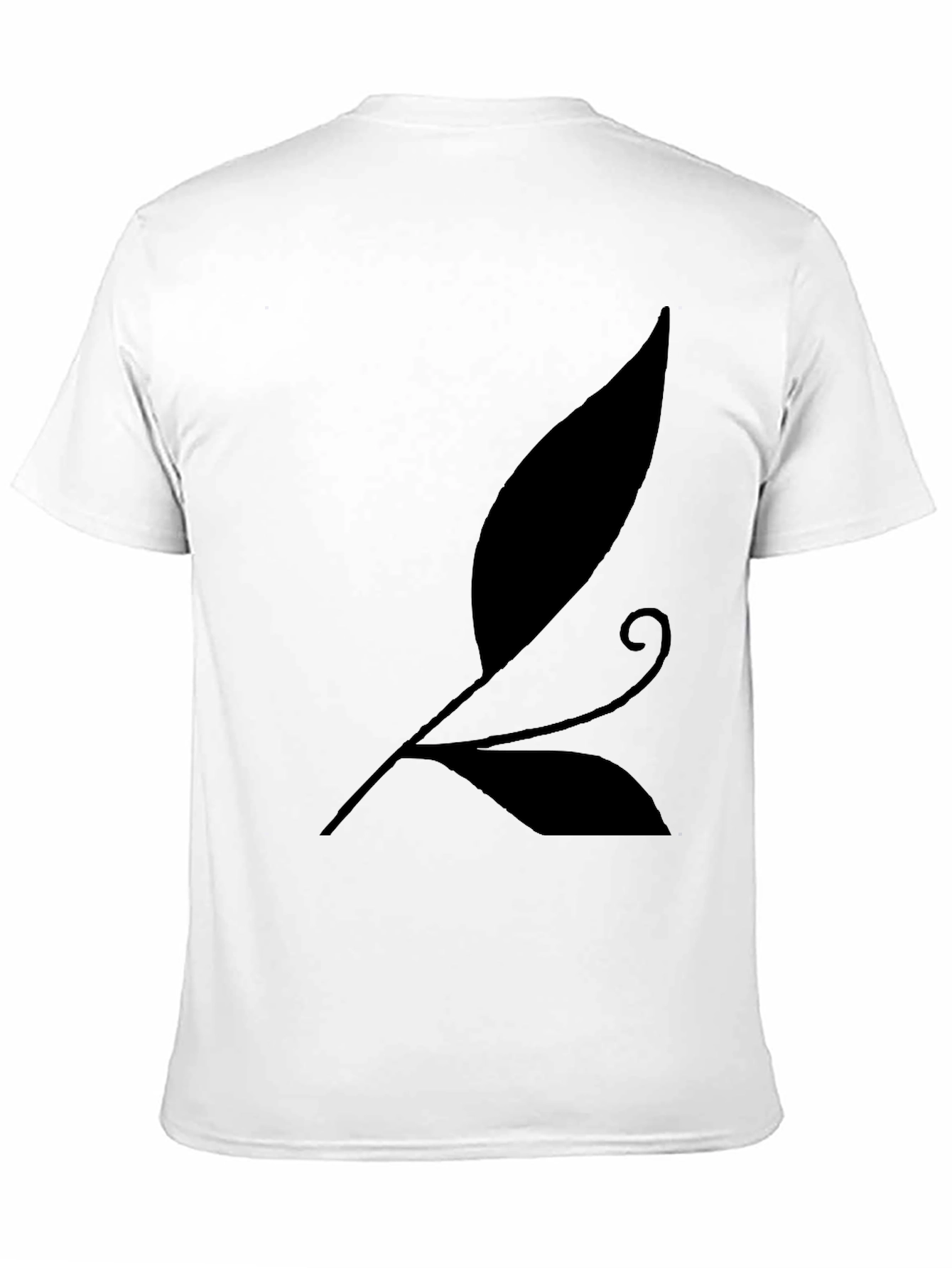 Black Elegant Leaf Design Black T-Shirt - Stylish & Unique view 11