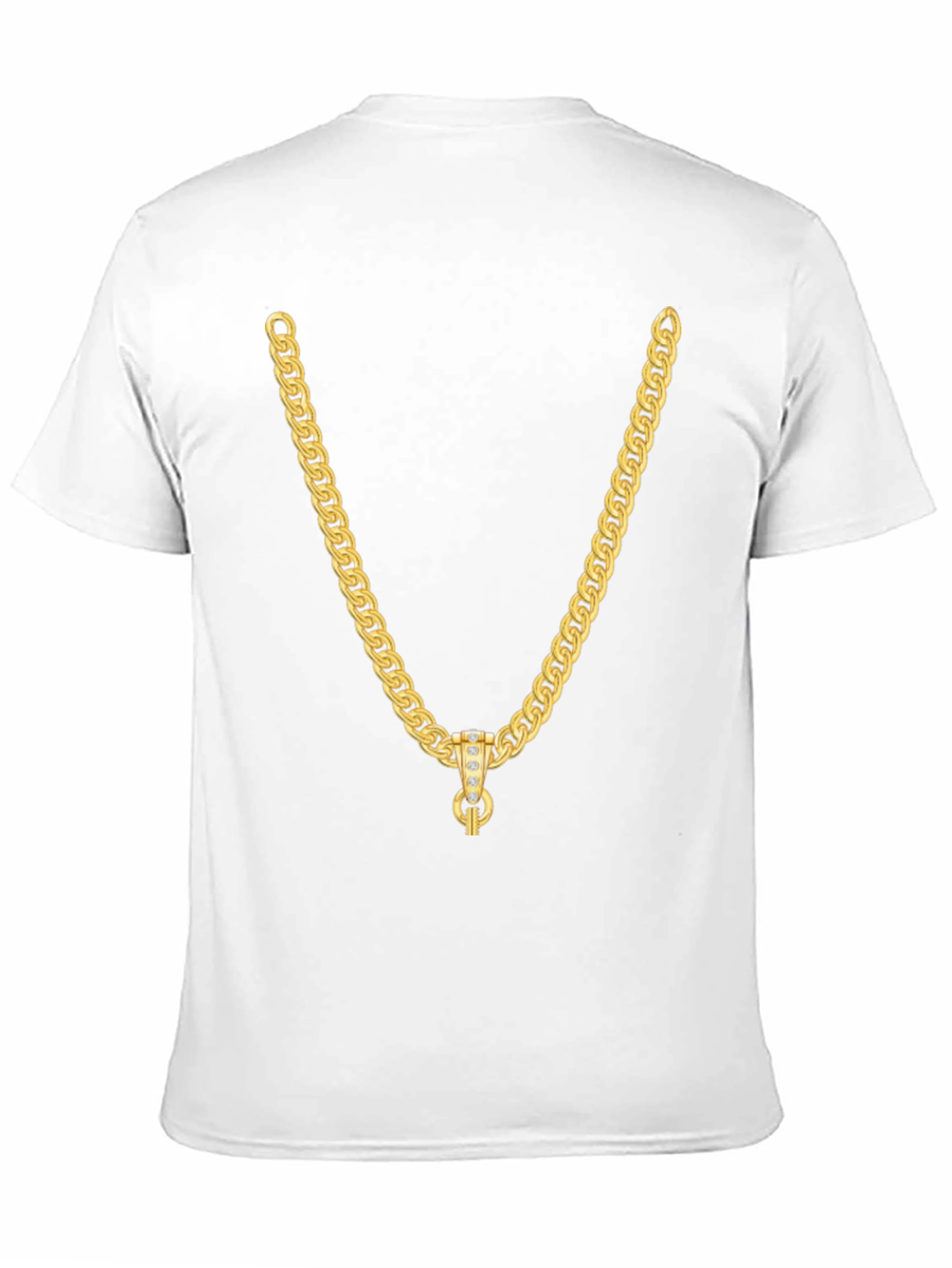 Black Gold Chain Graphic Black T-Shirt view 11