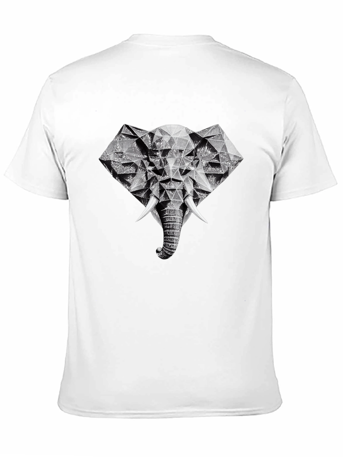 Black Geometric Elephant Graphic Tee - Black view 11