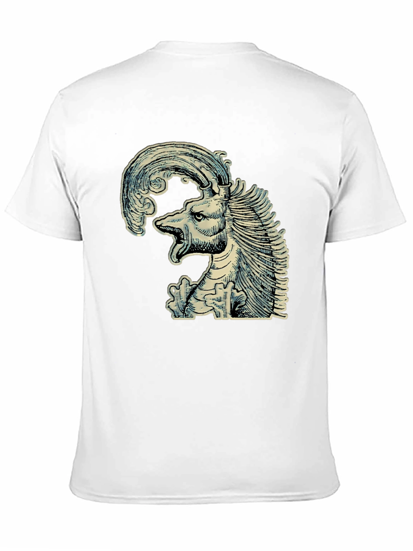 Black Mythical Creature Graphic Tee - Unique Black T-Shirt view 11