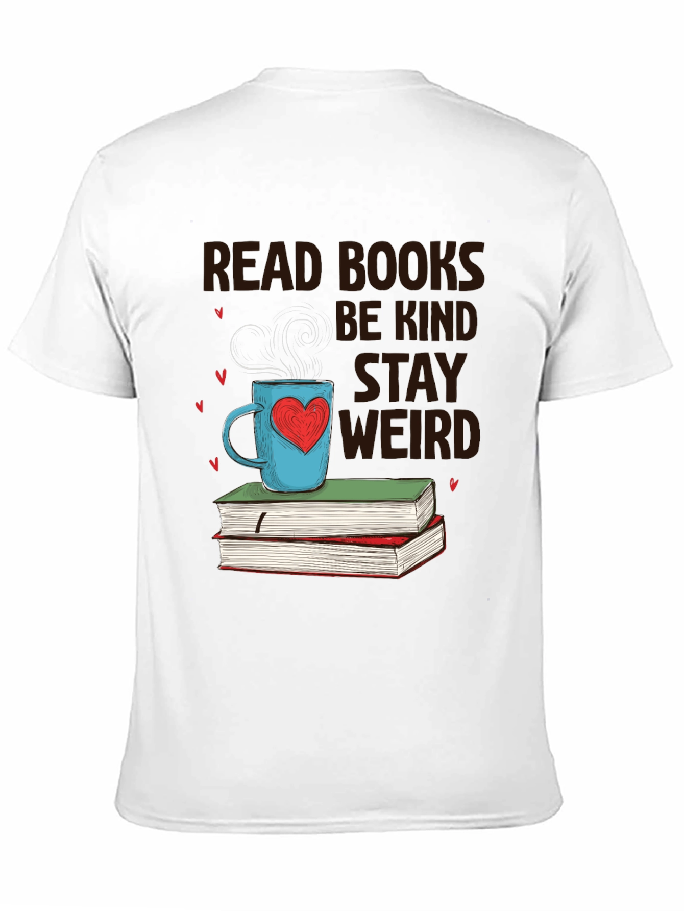 Black Read Books Be Kind Stay Weird T-Shirt view 11