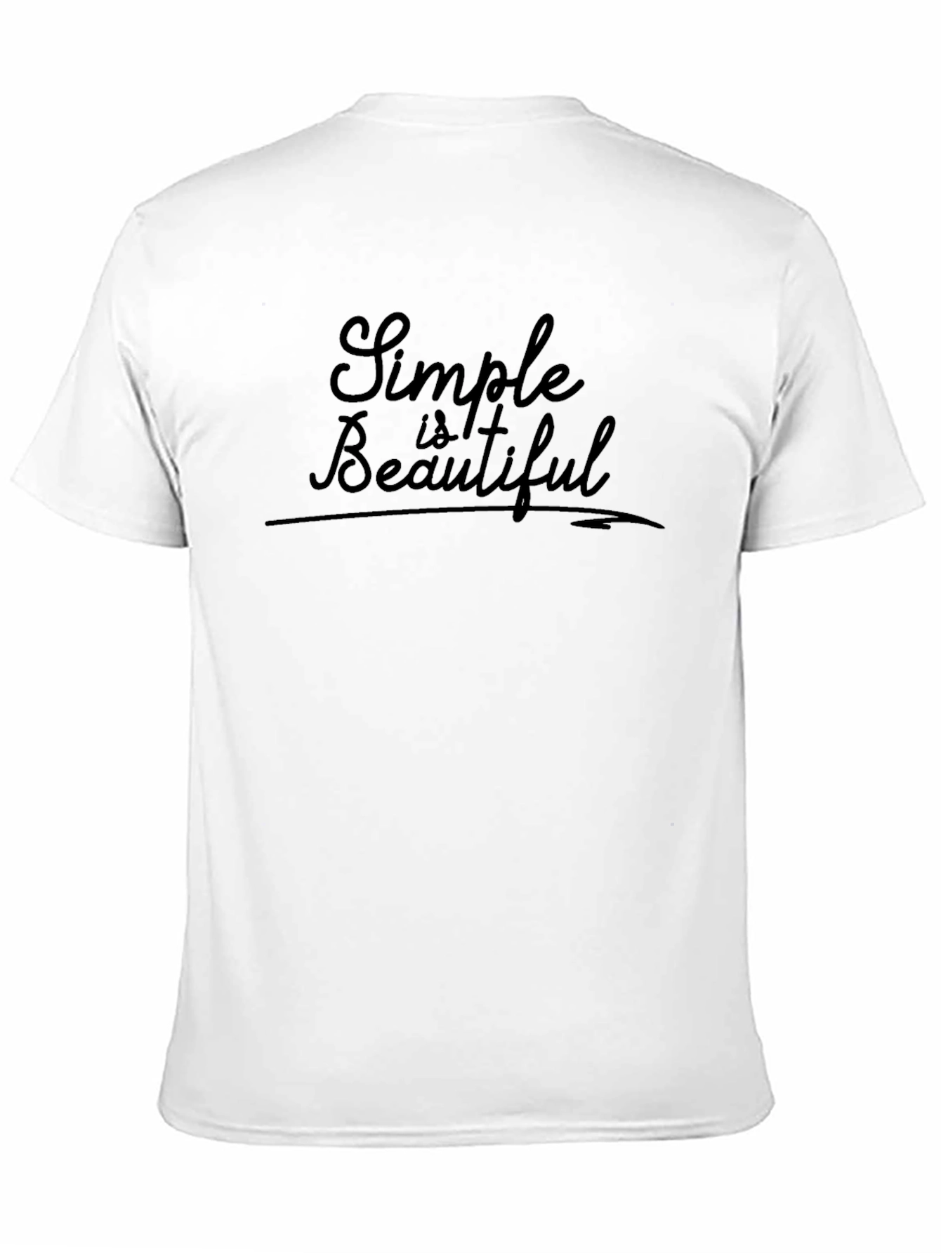 Black Simple is Beautiful Black Graphic Tee view 11