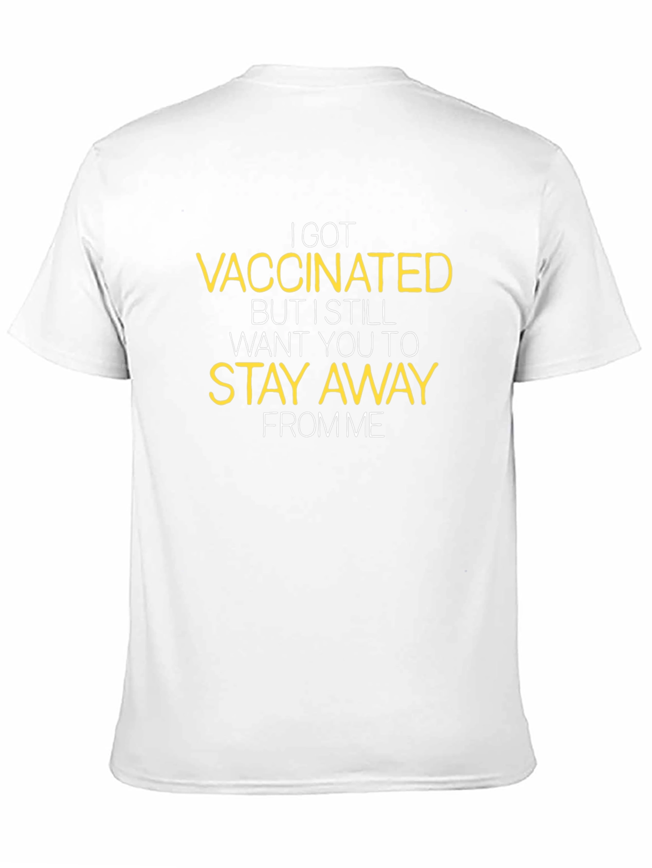 Black Vaccinated Stay Away Graphic Tee - Black view 11