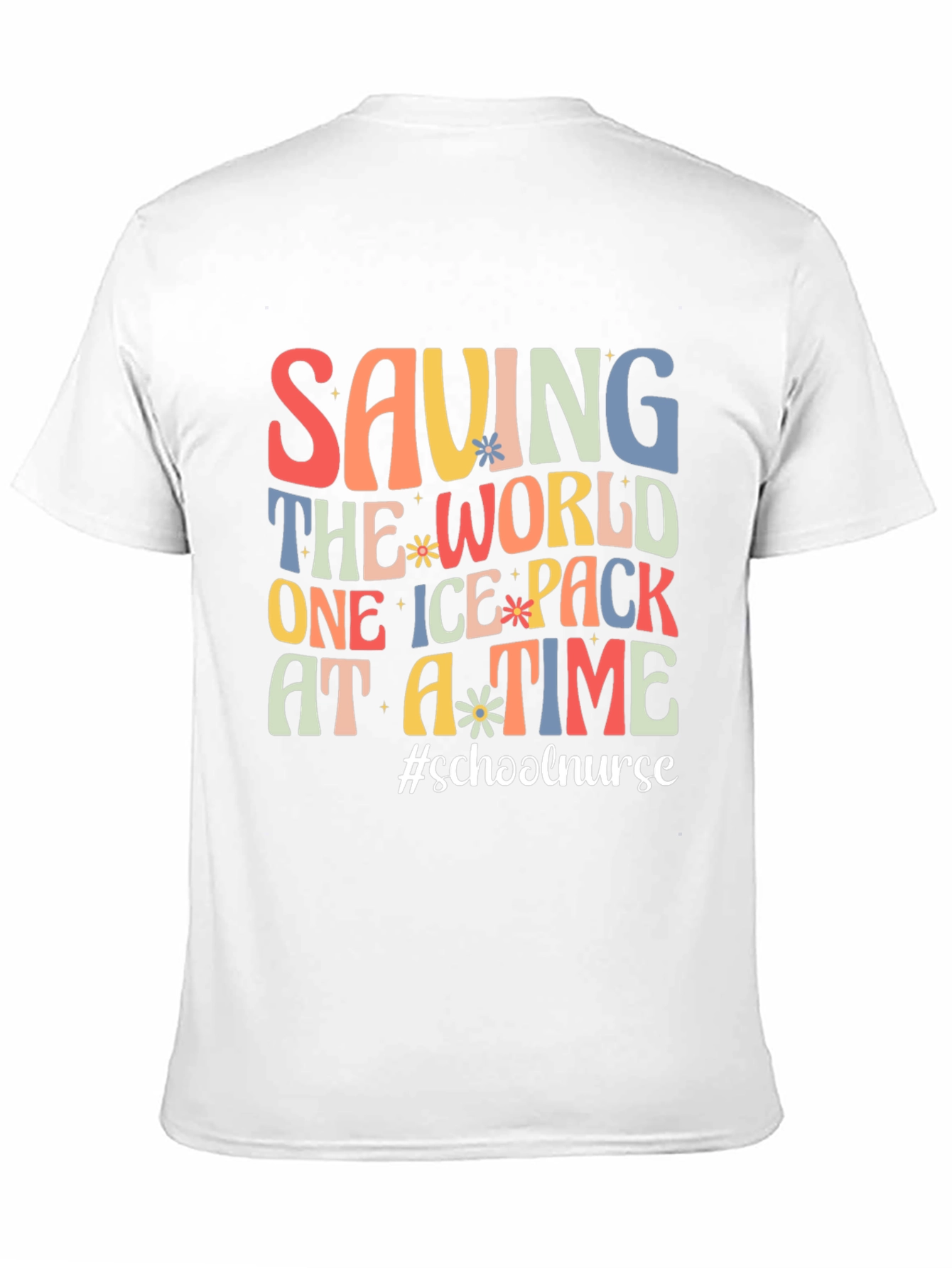 Black Saving The World School Nurse T-Shirt view 11