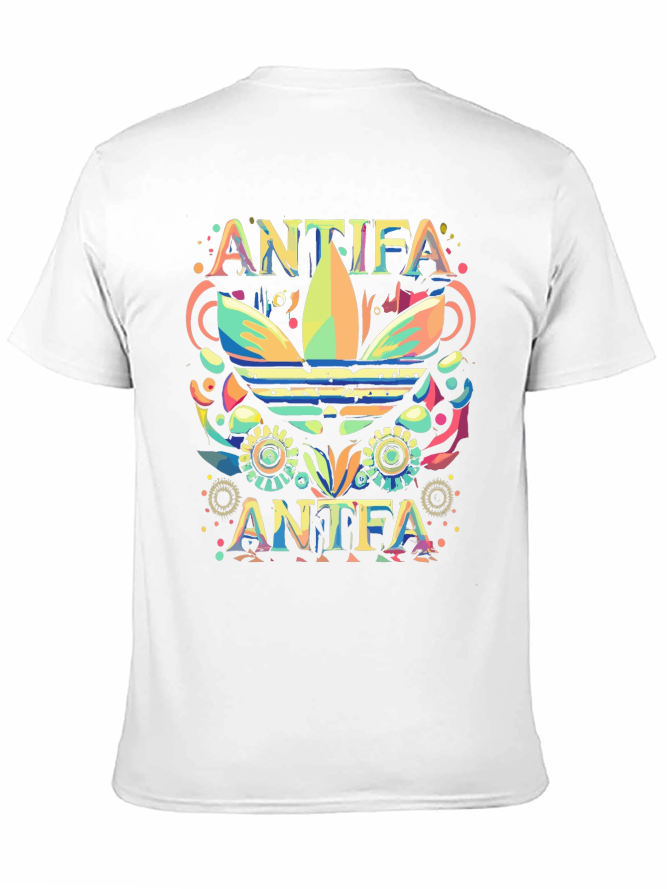 Black Antifa Adidas Inspired Graphic Tee - Unisex view 11